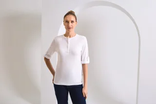Premier Long John dames T-shirt met opgerolde mouwen – foto 4