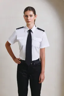 Premier Dames pilotenblouse met korte mouwen – foto 5