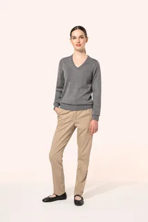 Kariban Premium Ladies' V-neck merino jumper – foto 5