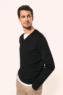 Kariban Premium Men's V-neck merino jumper – foto 1