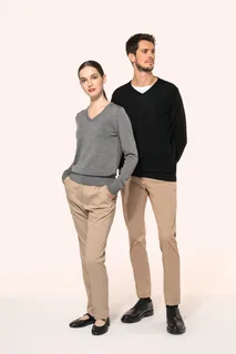Kariban Premium Men's V-neck merino jumper – foto 10