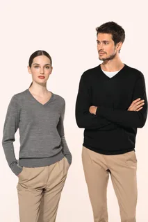 Kariban Premium Men's V-neck merino jumper – foto 9