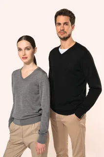 Kariban Premium Men's V-neck merino jumper – foto 8