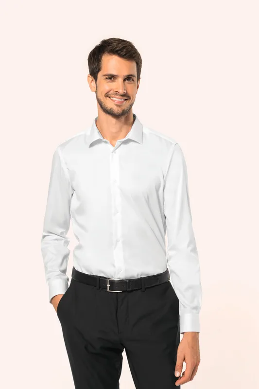Kariban Premium Herenoverhemd van twill met lange mouwen
