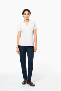 Kariban Premium Supima®-katoenen poloshirt met V-hals voor dames – foto 4