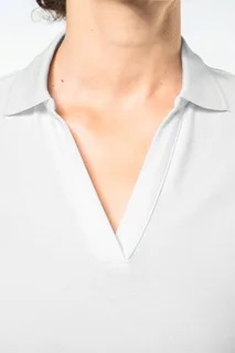 Kariban Premium Supima®-katoenen poloshirt met V-hals voor dames – foto 6