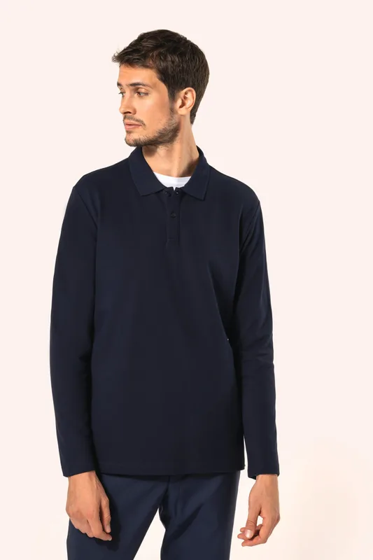 Kariban Premium Supima® herenpolo lange mouwen