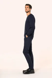 Kariban Premium Men's V-neck long-sleeved Supima® t-shirt – foto 3