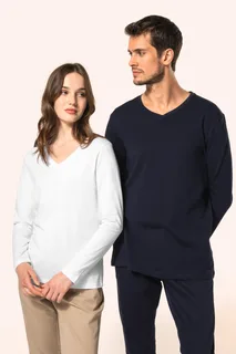 Kariban Premium Ladies' V-neck long-sleeved Supima® t-shirt – foto 6