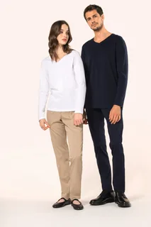 Kariban Premium Ladies' V-neck long-sleeved Supima® t-shirt – foto 11
