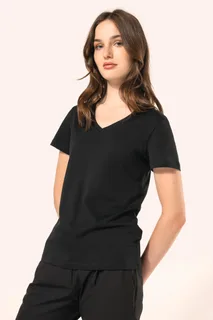 Kariban Premium Ladies' V-neck short-sleeved Supima® t-shirt – foto 1