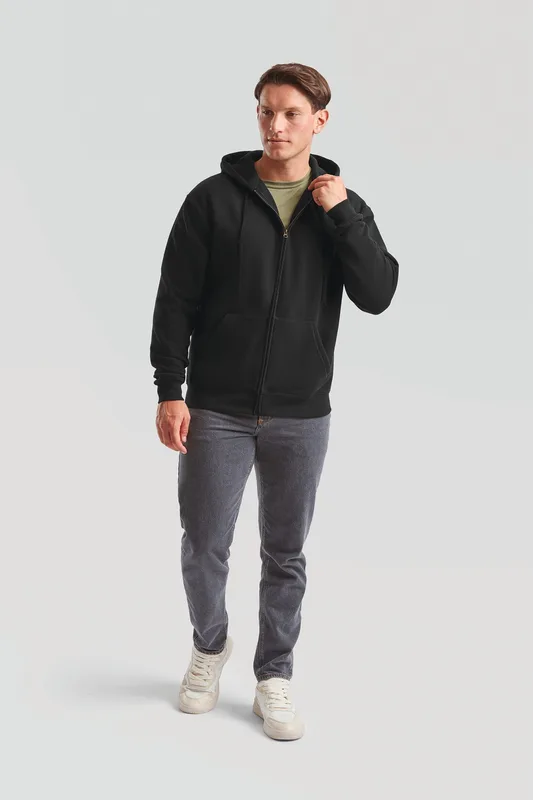 Fruit of the Loom Heren Premium hoodie met volledige rits