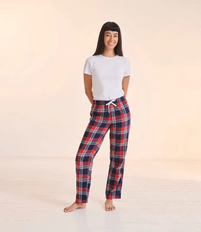 SF Clothing Dames loungebroek met tartanruit