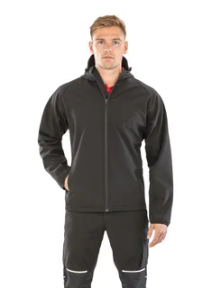 Result Recycled 3-laagse gerecycleerde softshell met capuchon voor heren – foto 1