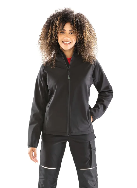 Result Recycled 3-laagse gerecycleerde softshell met capuchon voor dames