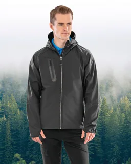 Result Recycled 3-layer unisex recycled softshell jacket with hood – foto 5