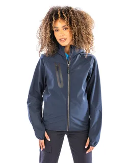 Result Recycled 3-layer unisex recycled softshell jacket with hood – foto 3