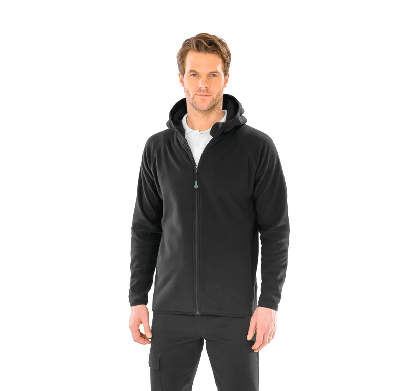 Result Recycled Gerecycled microfleece vest met capuchon