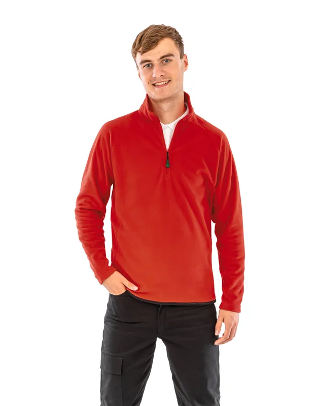 Result Recycled Gerecycled microfleece met ritskraag