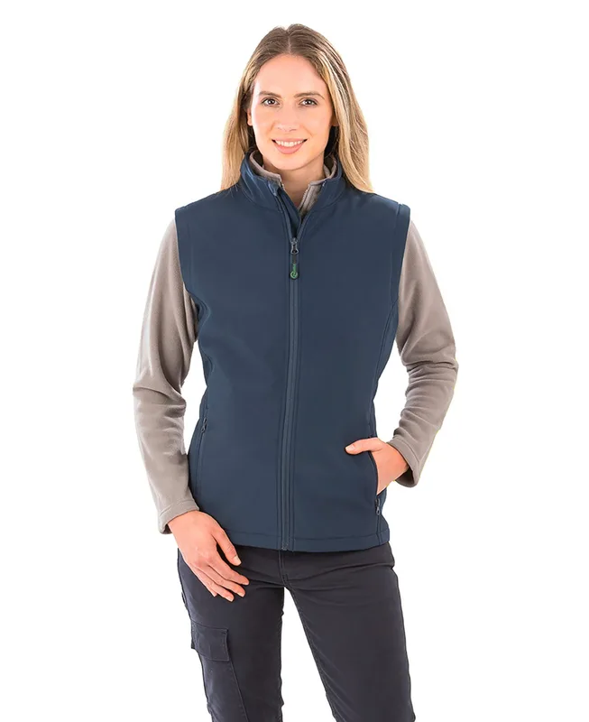 Result Recycled Gerecycleerde dames softshell-bodywarmer
