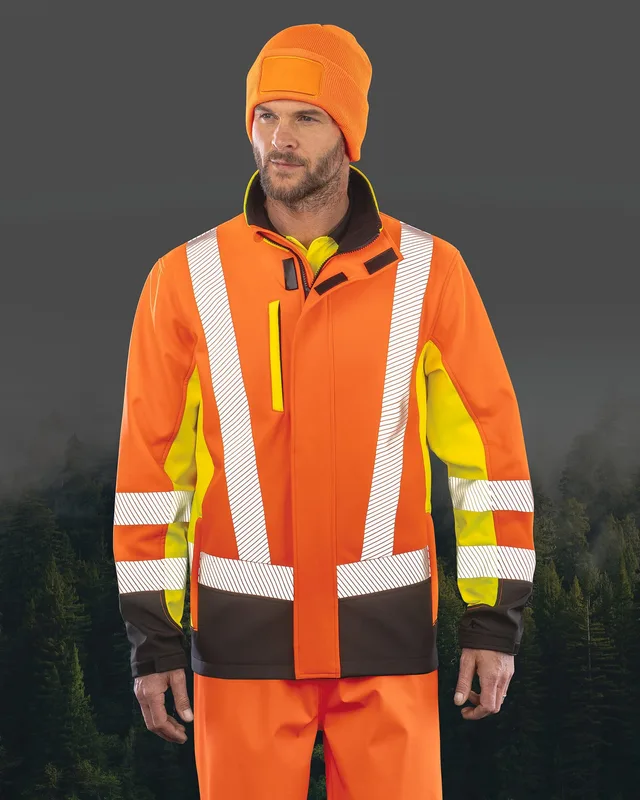 Result Recycled 3-laags gerecycled softshell veiligheidsjack