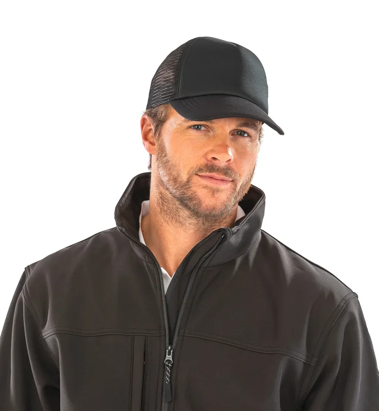 Result Headwear Detroit truckerspet met halve mesh