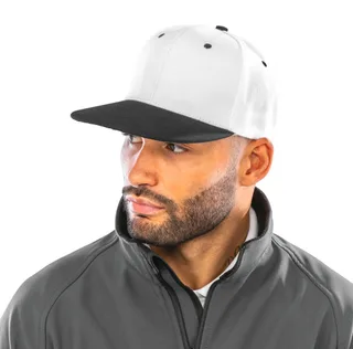 Result Headwear Bronx tweekleurige pet met platte klep – foto 1