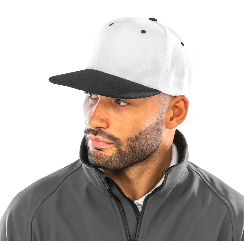 Result Headwear Bronx tweekleurige pet met platte klep