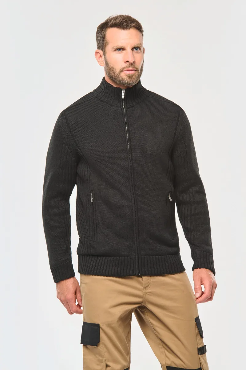 WK. Designed To Work Fleece lined cardigan – te bedrukken met jouw logo of tekst