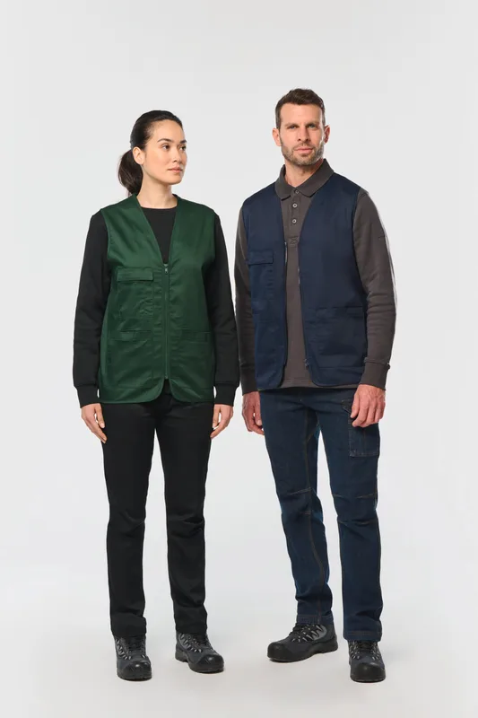 WK. Designed To Work Bodywarmer van polykatoen met meerdere zakken