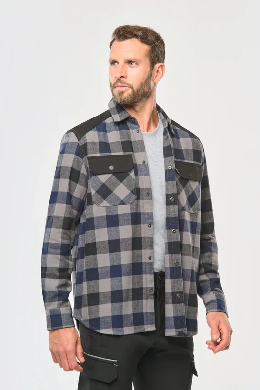 WK. Designed To Work Geruit overshirt met zakken