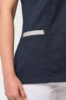 WK. Designed To Work Damesblouse van polykatoen met drukknopen – foto 5