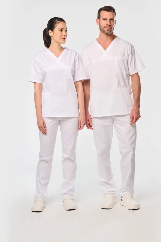WK. Designed To Work Katoenen unisex tuniek met korte mouwen
