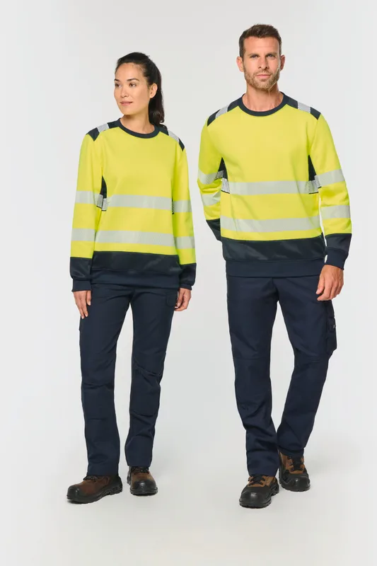 WK. Designed To Work Recycled safety sweatshirt round neck