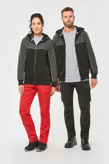 WK. Designed To Work Unisex eco-friendly zipped two-tone fleece hoodie – foto 1