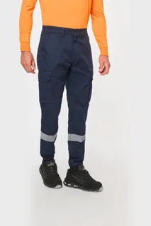 WK. Designed To Work Uniseks Cargobroek uniseks met elastische boord en reflecterende strook – foto 1