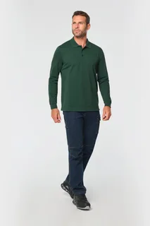 WK. Designed To Work Men's long-sleeved polo shirt – foto 3