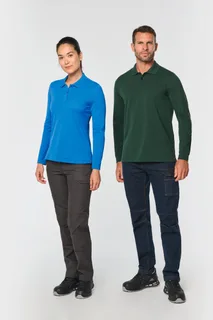 WK. Designed To Work Men's long-sleeved polo shirt – foto 4