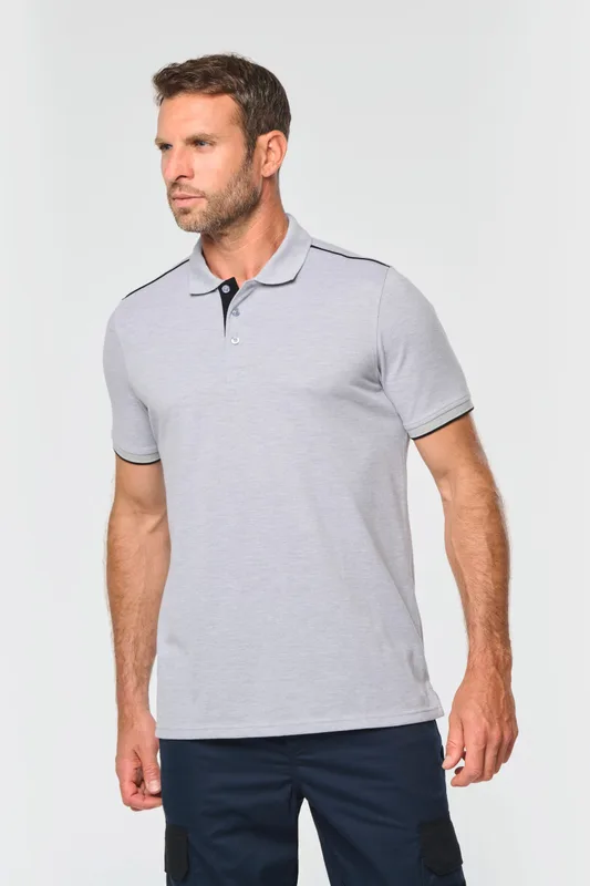 WK. Designed To Work Contrasterende polo Day To Day korte mouwen