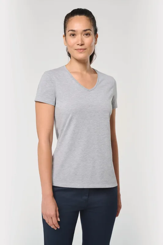 WK. Designed To Work Ladies' antibacterial v-neck t-shirt