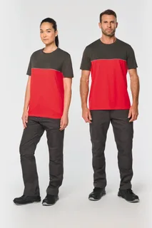 WK. Designed To Work Ecologisch tweekleurig uniseks T-shirt met korte mouwen – foto 1