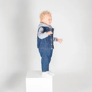 Larkwood Jeansjasje met capuchon voor kinderen – foto 2