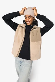 Native Spirit Ecologische uniseks bodywarmer van sherpa – foto 3