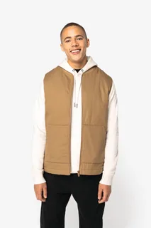 Native Spirit Ecologische gevoerde uniseks bodywarmer van twill met teddykraag – foto 5