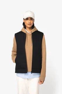 Native Spirit Ecologische gevoerde uniseks bodywarmer van twill met teddykraag – foto 4