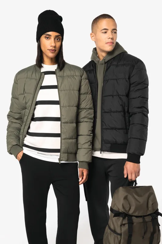 Native Spirit Eco-friendly unisex teddy collar padded jacket