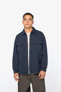 Native Spirit Ecologisch verwassen herenoverhemd in geborsteld fleece – foto 6