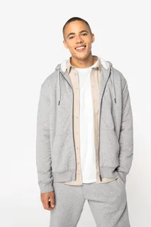 Native Spirit Ecologische uniseks sweater met rits en sherpavoering – foto 4
