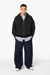 Native Spirit Eco-friendly unisex oversized full-zip hooded sweatshirt – foto 11