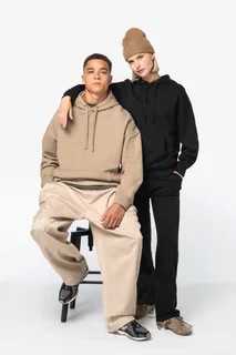 Native Spirit Duurzame uniseks oversized sweater met capuchon – foto 2